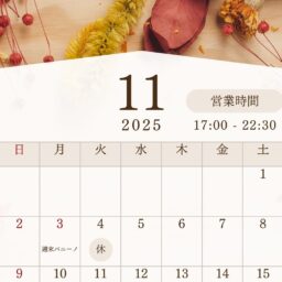 2025年11月スケジュール